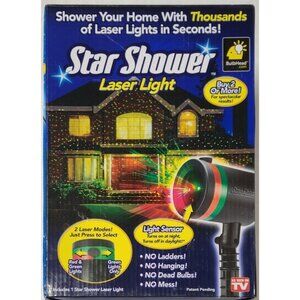 Telebrands Star Shower Laser Light Projector With Light Sensor Tested and Works